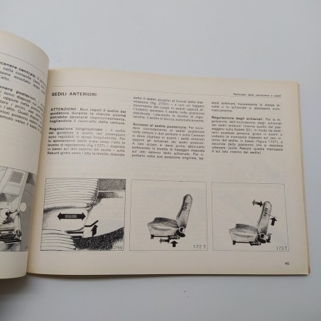 Opel Manuale uso e manutenzione 1977. Condizioni mediocri