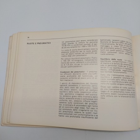 Opel Kadett - Olympia Manuale uso e manutenzione 1970. Macchie e scollatura