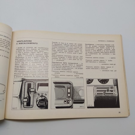 Opel Libretto uso e manutenzione 1977. Copertina sbiadita con scrostature