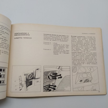 Opel Rekord 1976 Libretto uso manutenzione. Ingiallimenti e segni del tempo