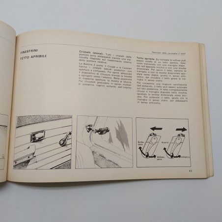Opel Rekord 1976 Libretto uso manutenzione. Ingiallimenti e segni del tempo