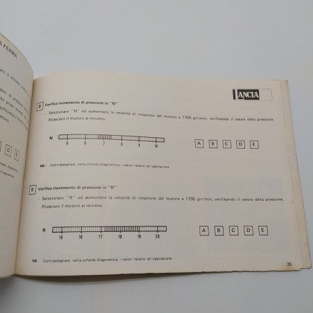 Lancia BETA automatic Guida alla diagnosi 1978. Copertina ingiallita
