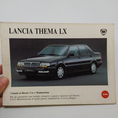 Libretto uso manutenzione Lancia Thema LX 1992. Ingrigimenti e macchie, ruggine