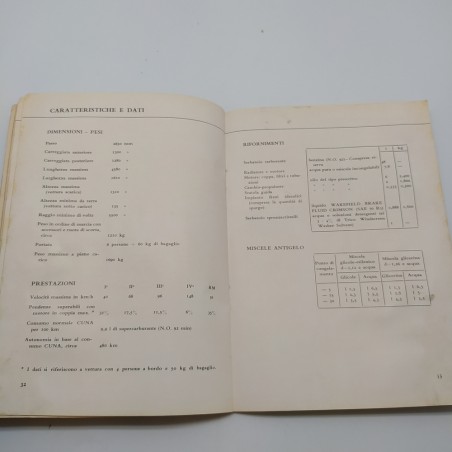 Libretto uso manutenzione Lancia Flavia 1960. Condizioni mediocri