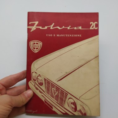 Libretto uso manutenzione Lancia Fulvia 2c. 1966. Copertina con macchie