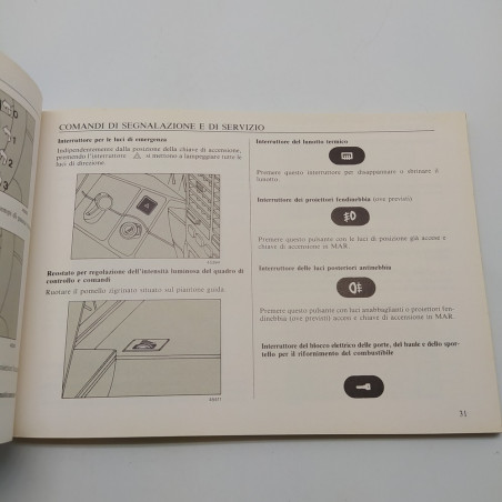 Libretto uso manutenzione Lancia Thema 1988. Macchie e pieghe