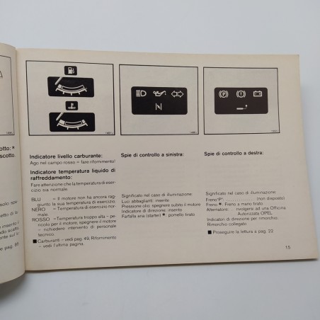 Opel Libretto uso manutenzione modello Ascona 1981. Logoro