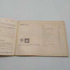 Kadett-D Libretto uso manutenzione Opel 1980. Pagine staccate e segni a penna 2