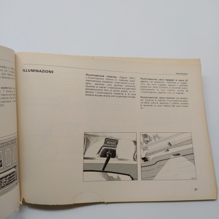 Opel Istruzioni importanti per l'esercizio e la sicurezza 1981. Macchie e penna