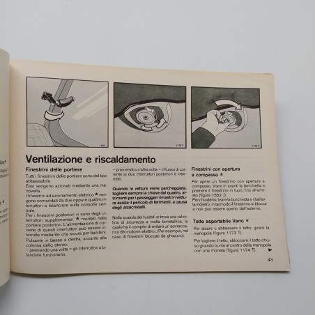 Ascona Libretto uso manutenzione Opel 1984. Macchie e polvere