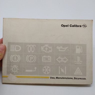 Calibra Libretto uso, manutenzione e sicurezza Opel 1992. Tagli e macchie