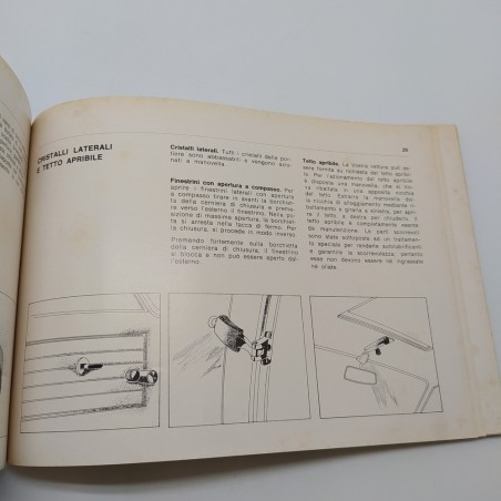 Ascona Manuale uso e manutenzione Opel 1972. Ingiallimenti e macchie