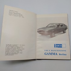 Libretto uso manutenzione Lancia gamma berlina 1977 con segnalibro. Polvere. 2