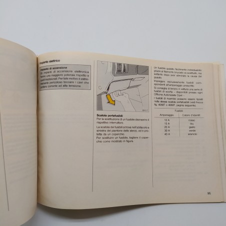 Astra Libretto uso, manutenzione e sicurezza auto Opel 1992. Mediocre
