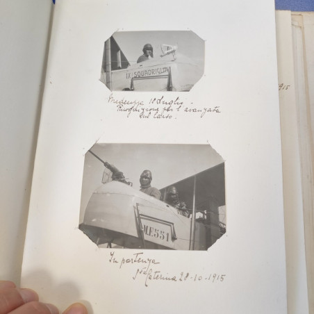 Album con 160 foto originali di aviazione con piloti e aerei WWI - Buono