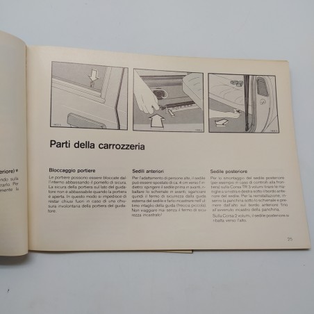 Opel Libretto uso manutenzione auto Corsa 1983. Condizioni mediocri