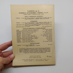 Lancia mod. Flavia Libretto uso manutenzione 1970, 1° ed. 1970. Impolverata 2