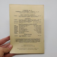 Lancia Libretto uso manutenzione mod. Vari 1967. Mediocre 2