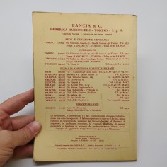 Libretto uso manutenzione Lancia vettura Flavia 2000, 1971. Impolverato 2
