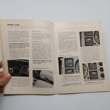 Lancia Libretto uso manutenzione Berlina 1976. Polvere e ingiallimenti