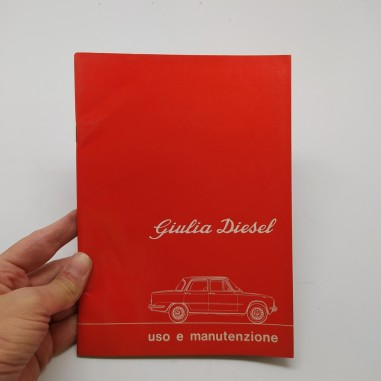 Libretto uso manutenzione Alfa Romeo Giulia diesel 1976. Pagine ingiallite