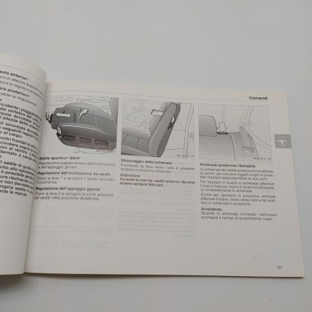 Libretto uso manutenzione BMW Serie 3, 1994. Polvere