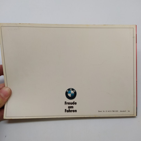BMW Libretto uso manutenzione - Betriebsanleitung 1991 in tedesco. Buono