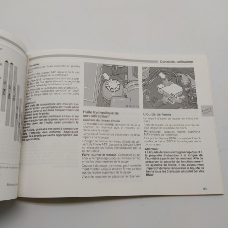 Libretto uso manutenzione BMW Notice d'utilisation 1991 in francese. Buono