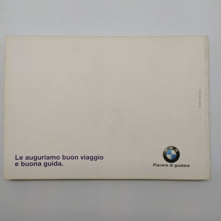 Libretto uso e manutenzione della vettura BMW. Impolverato