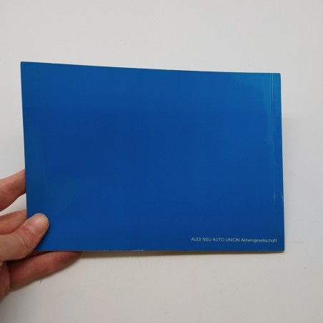 Libretto uso manutenzione AUDI NSU 1000 C/TT Owner's Manual in inglese. Macchie