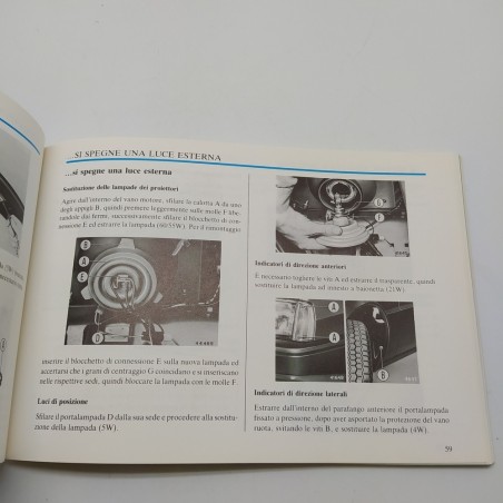 Libretto uso manutenzione Lancia Prisma 1987. Condizioni discrete