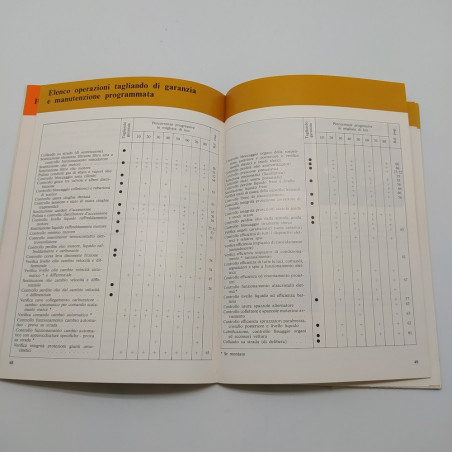 Libretto uso manutenzione Lancia modello Delta 1982. Note a penna all'interno