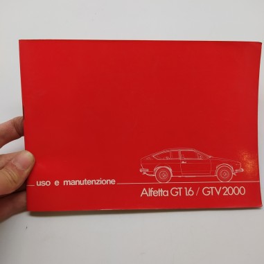 Alfa Romeo Libretto uso manutenzione Alfetta GT 1.6/GTV 2000, 1976. Impolverato