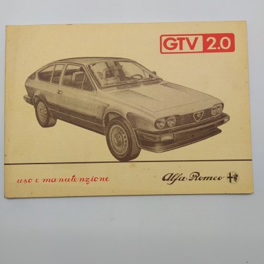 Alfa Romeo Libretto uso manutenzione mod. GTV 2.0, 1983. Condizioni discrete