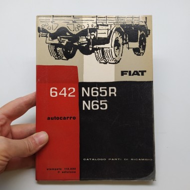 Fiat Catalogo parti di ricambio Autocarro 642 N65R, N65, 1° ed. 1961. Macchie