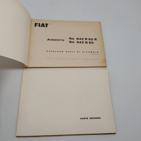 Fiat Catalogo parti di ricambio Autocarro 642 N65R, N65, 1° ed. 1961. Macchie