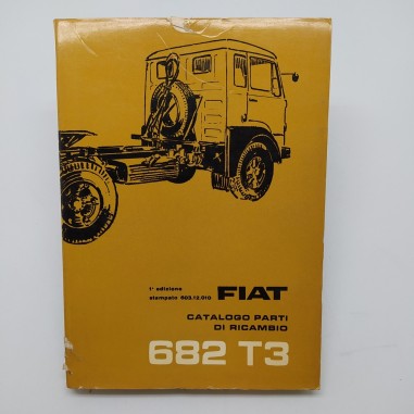 Fiat 682 T3 Catalogo parti di ricambio, 1° ed. 1963. Macchie e sbucciature