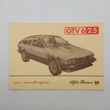 Manuale uso e manutenzione Alfa Romeo modello GTV6, 2.5 del 1984. Ingiallimento