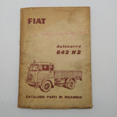 Catalogo parti di ricambio Autocarro Fiat 642 N2, 1956. Segni a penna