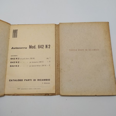Catalogo parti di ricambio Autocarro Fiat 642 N2, 1956. Segni a penna
