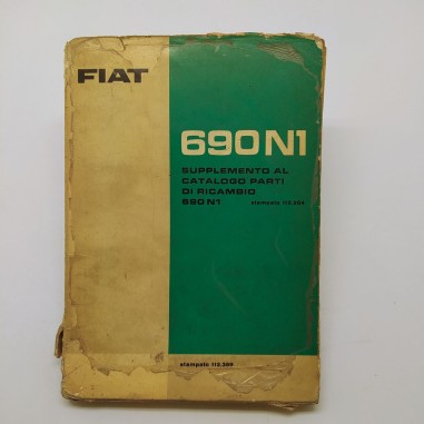 Supplemento catalogo parti di ricambio Fiat 690 N1, 1963. Condizioni mediocri