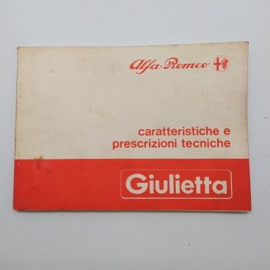 Alfa Romeo Caratteristiche e prescrizioni tecniche Giulietta, 1982. Macchie