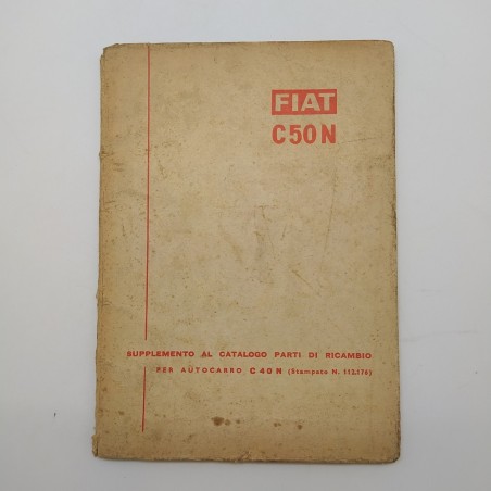 Fiat Supplemento catalogo parti di ricambio Autocarro C40 N, 1958. Mediocre
