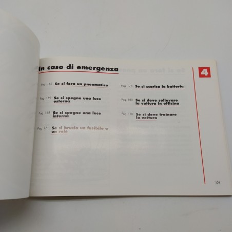 Manuale uso e manutenzione Alfa Romeo 145, 6° edizione 1995. Ingrigimenti