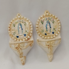 Coppia di acquasantiere in ceramica misura 8x16 cm circa 2