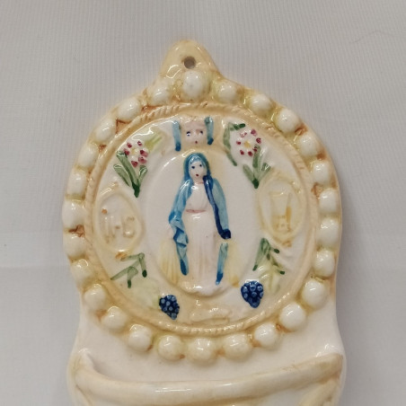 Coppia di acquasantiere in ceramica misura 8x16 cm circa