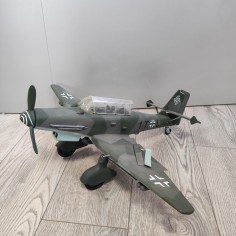 Modellino aereo Stuka WWII in legno l. 65 p. 56 cm piccoli difetti 2
