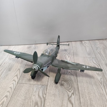 Modellino aereo Stuka WWII in legno l. 65 p. 56 cm piccoli difetti