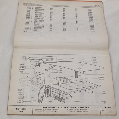 Catalogo parti di ricambio carrozzeria Fiat Dino coupè - macchie