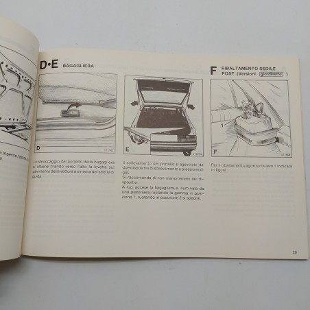 Alfa Romeo Manuale uso e manutenzione modellli 33, 1986. Polvere